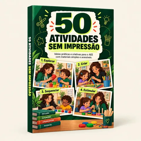 Mockup do bônus: 50 Atividades sem Impressão