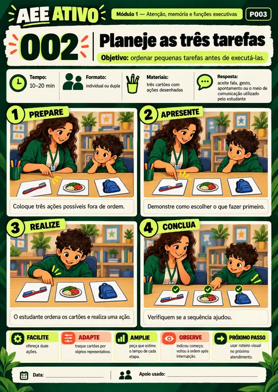 Exemplo do material: Atenção e concentração
